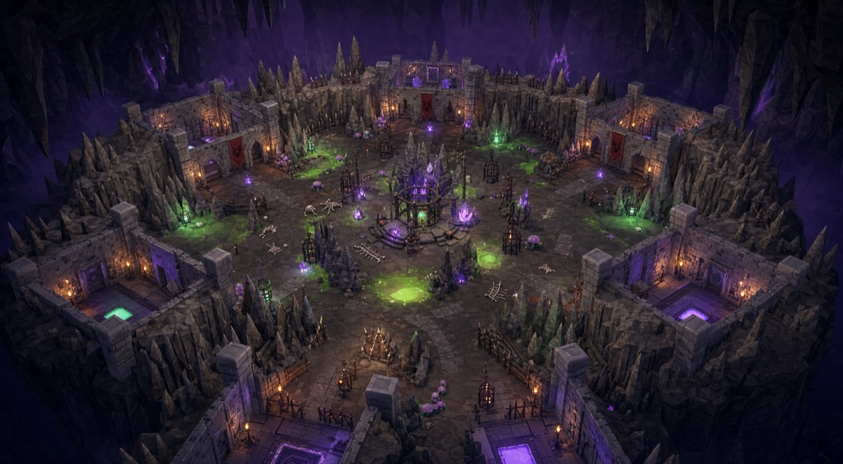 Cavern grotto world